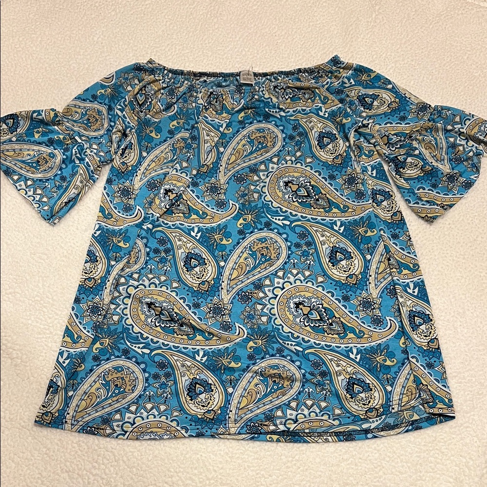 WinWin Blue Paisley Blouse